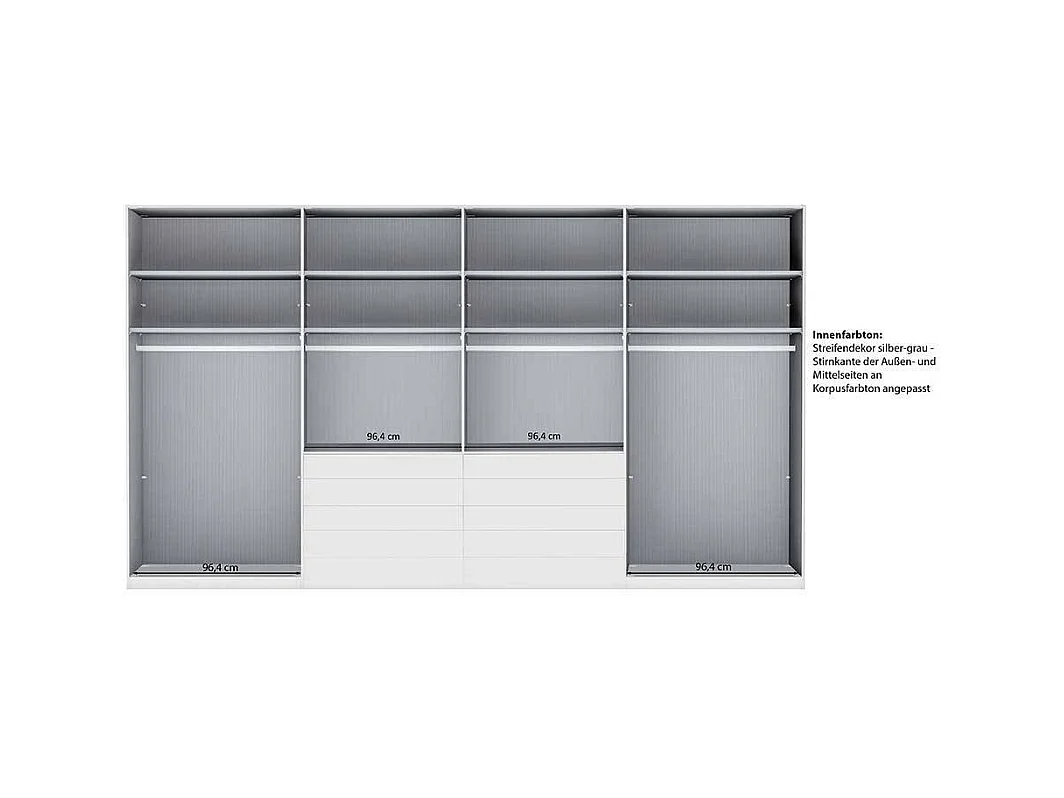 Kleiderschrank XL Kleiderschrank Made in Germany - 394 cm breit