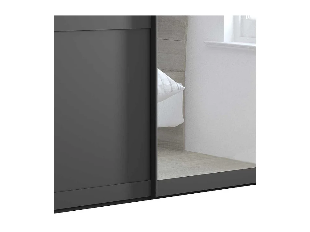 Kleiderschrank Schiebetüren modern im Landhausstil Dunkelgrau