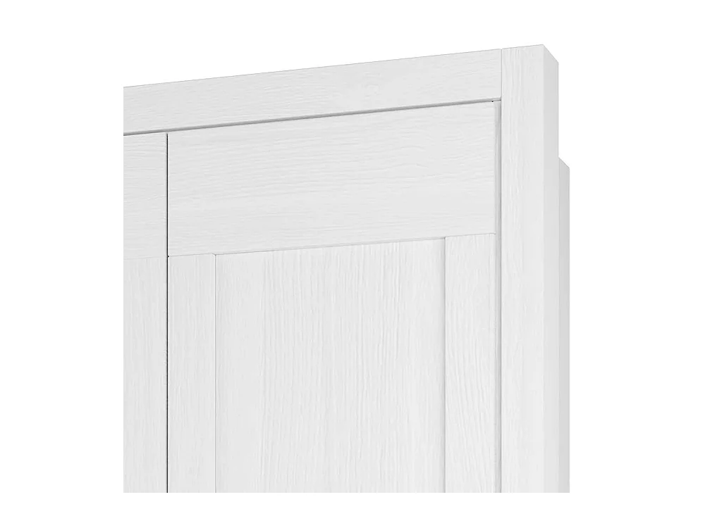 Schlafzimmer Kleiderschrank in Weiß einer Spiegeltür