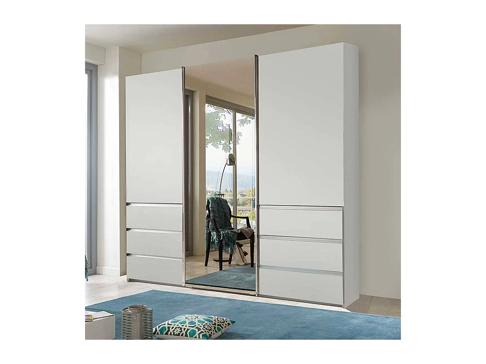 Kleiderschrank Schiebetüren in modernem Design Metallgriffen