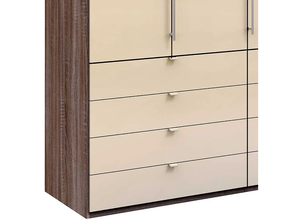 Kompakter Jugend Kleiderschrank mit acht Schubladen 2 türig