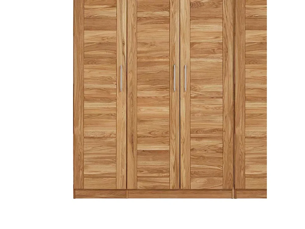 Kleiderschrank mit 6 Türen Wildeiche Massivholz