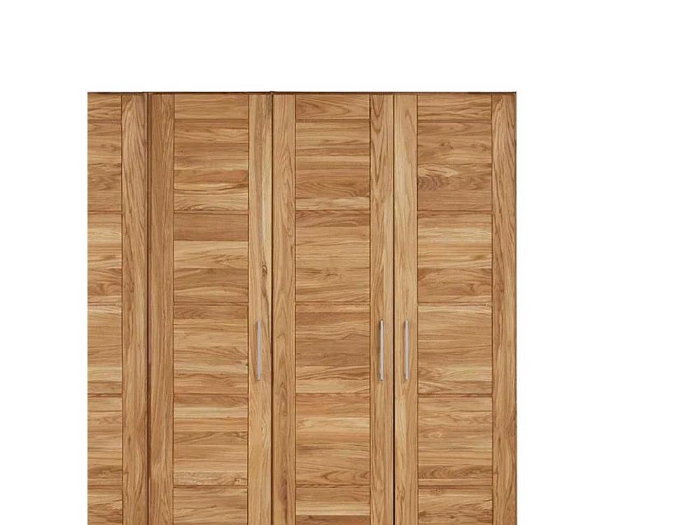 Kleiderschrank mit 6 Türen Wildeiche Massivholz