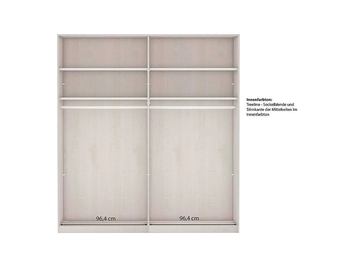 Schiebetürenschrank graugruen im Landhausstil Made in Germany