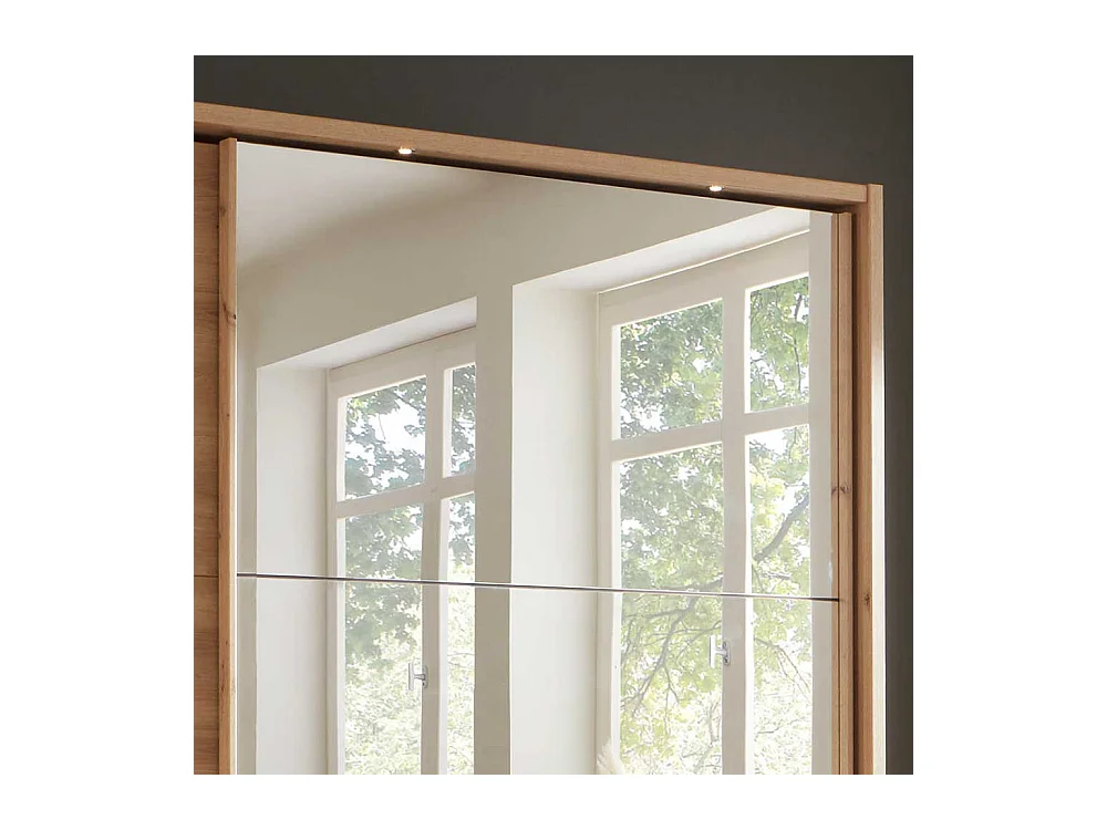 Kleiderschrank in Eiche Bianco Schwebetüren