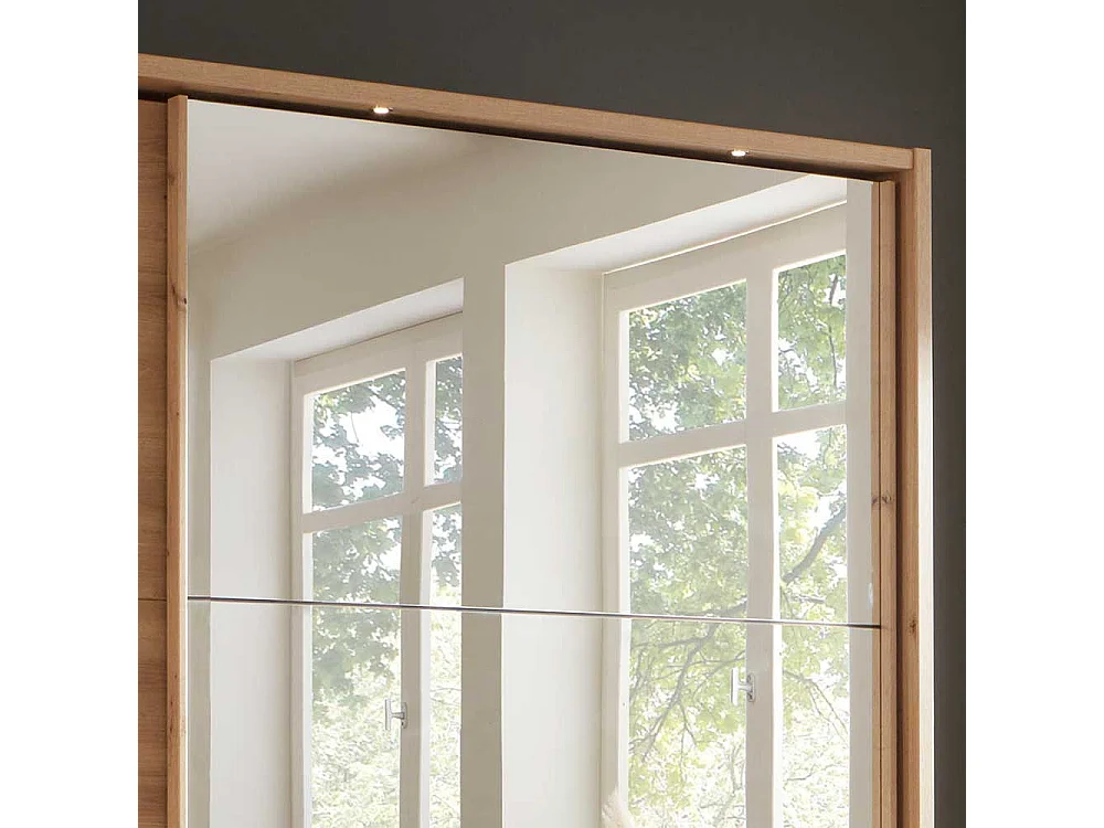 Kleiderschrank in Eiche Bianco Schwebetüren