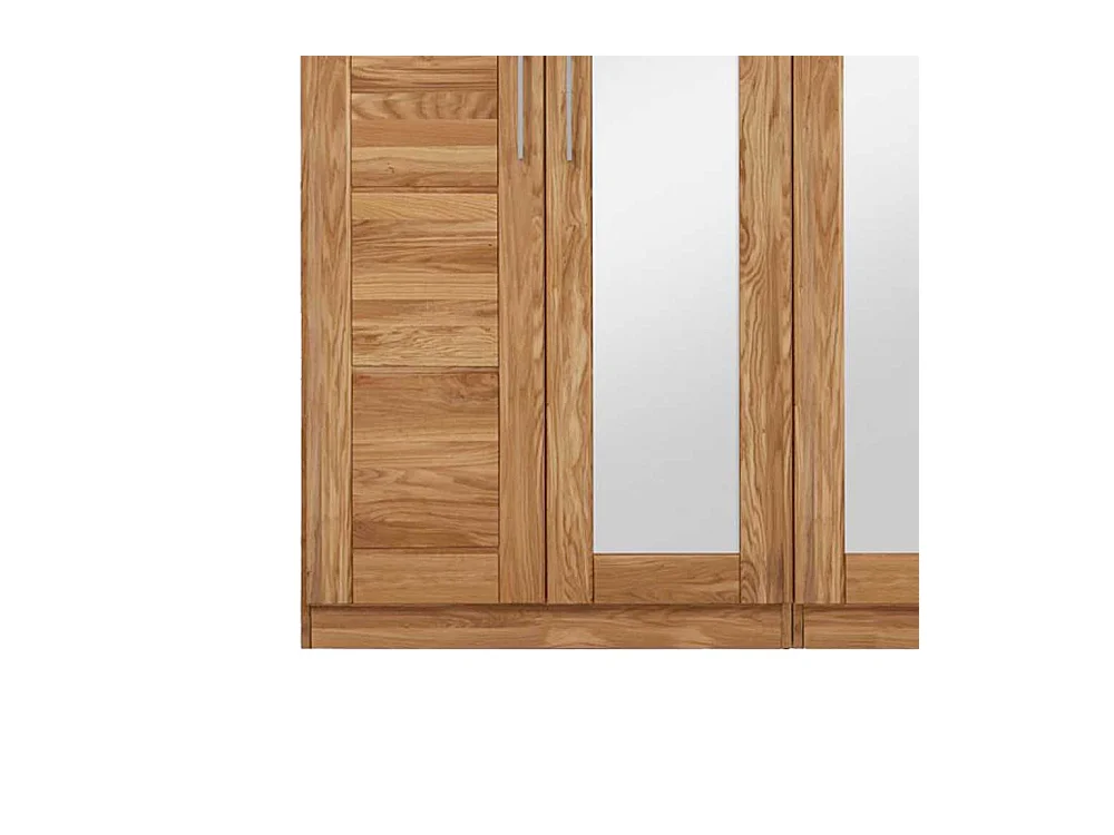 Schlafzimmerschrank aus Wildeiche Massivholz Spiegeltüren