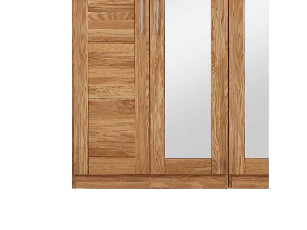 Schlafzimmerschrank aus Wildeiche Massivholz Spiegeltüren