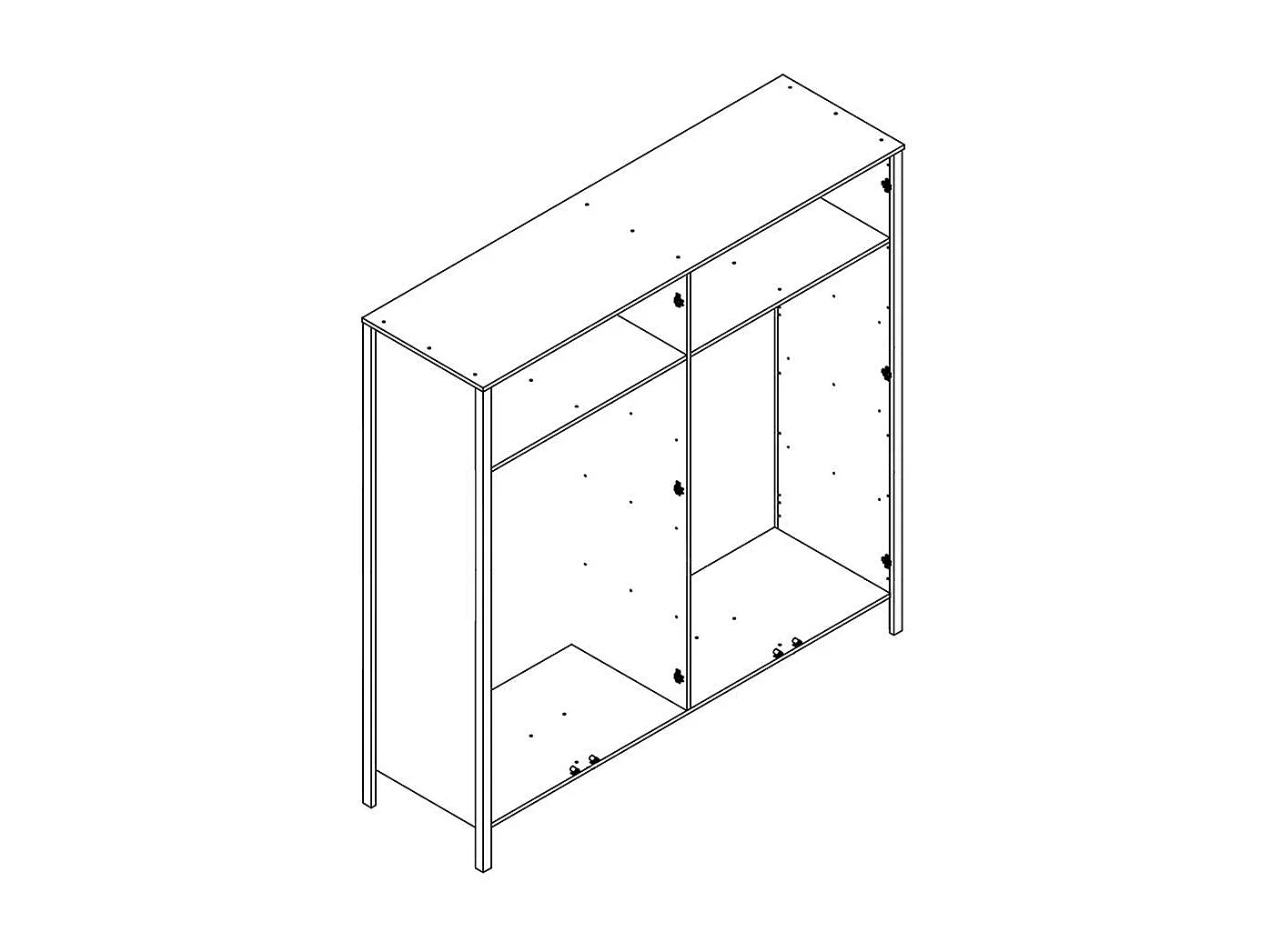 Schlafzimmerschrank aus Wildeiche Massivholz Spiegeltüren