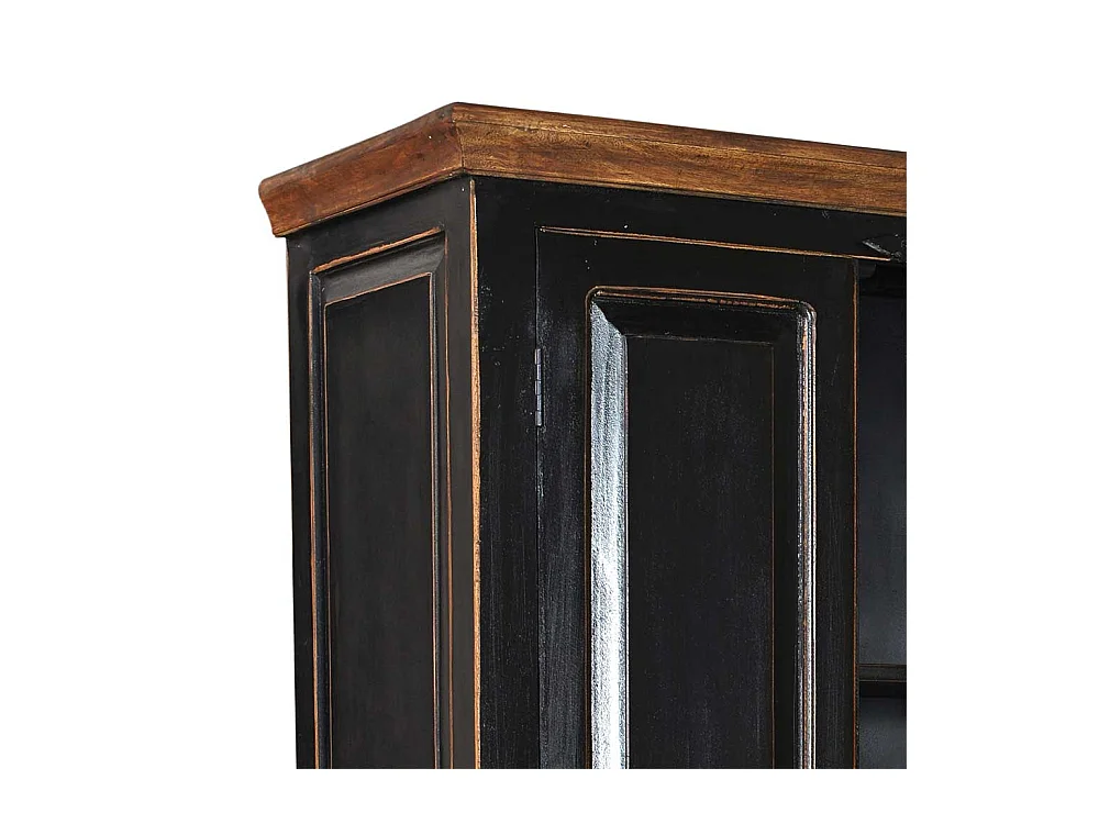 Shabby Kleiderschrank in Schwarz 80 cm