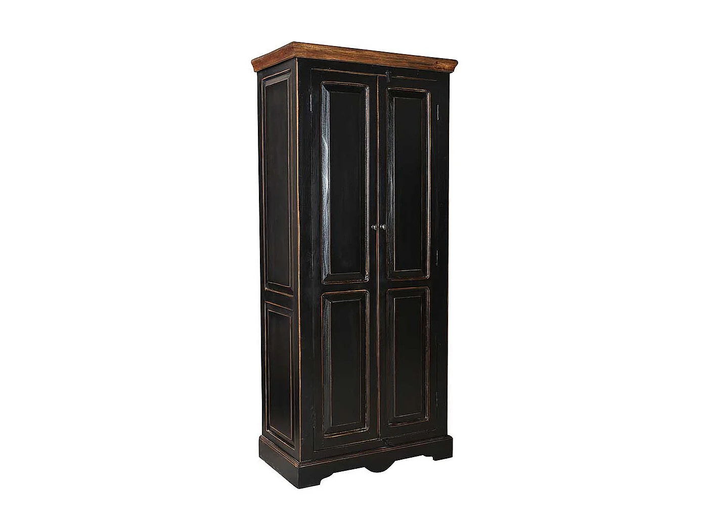 Shabby Kleiderschrank in Schwarz 80 cm