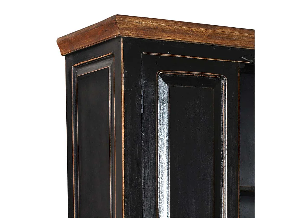 Shabby Kleiderschrank in Schwarz 80 cm