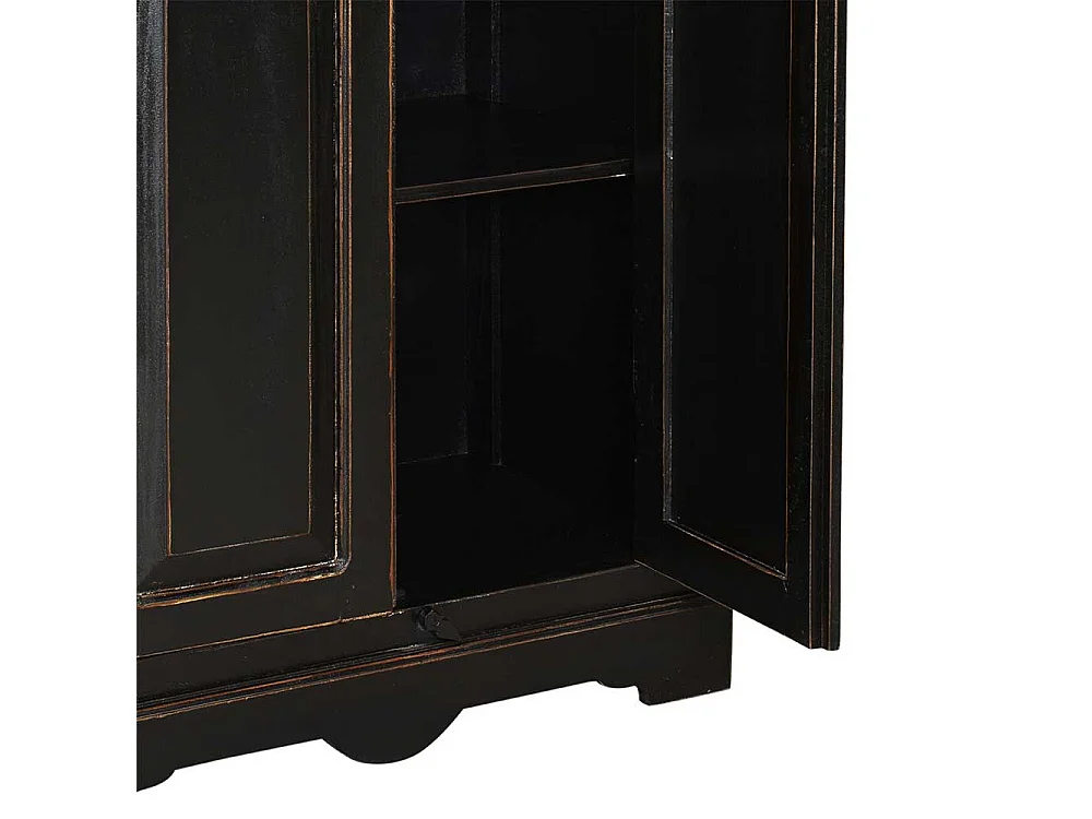 Shabby Kleiderschrank in Schwarz 80 cm