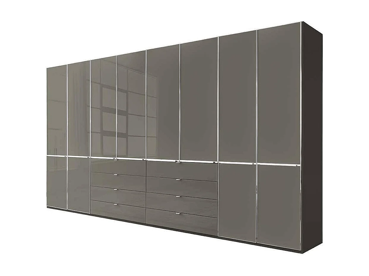 Kleiderschrank Schlafzimmerkleiderschrank - acht Schubladen - acht Drehtüren