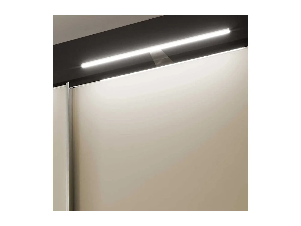 Design Schwebetürenschrank in Creme Weiß und Braun 400 cm breit