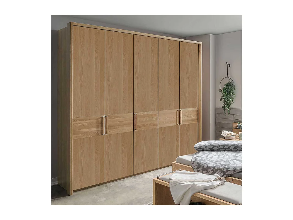 Großer Kleiderschrank aus Eiche teilmassiv 5 Türen