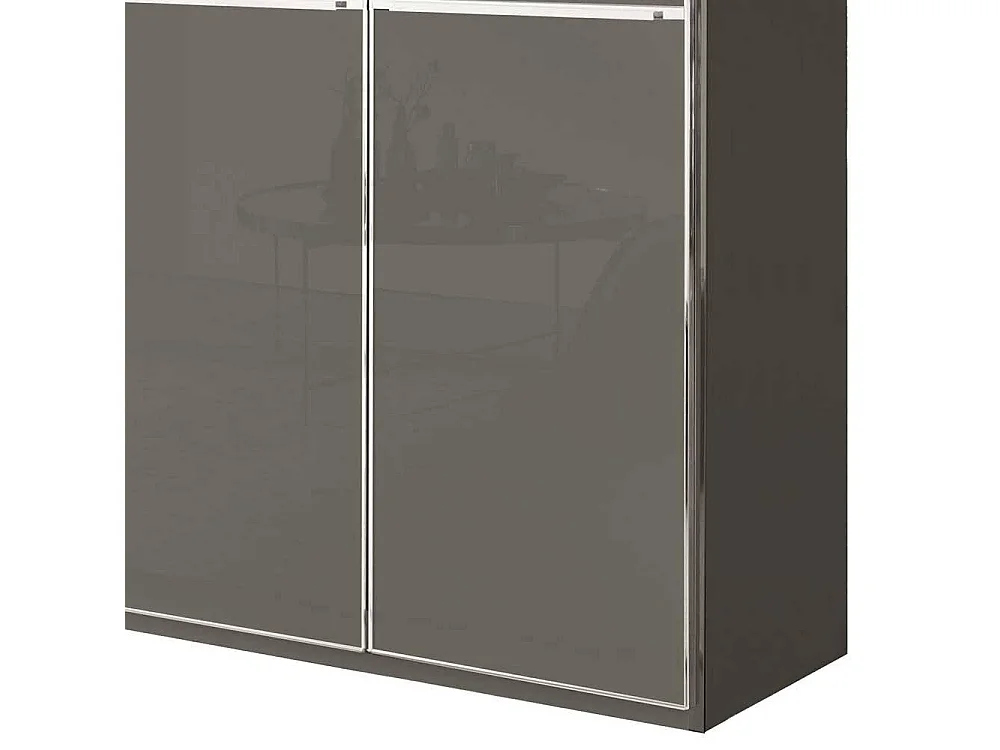 Kleiderschrank Schlafzimmerschrank mit fünf Schubladen in Braun