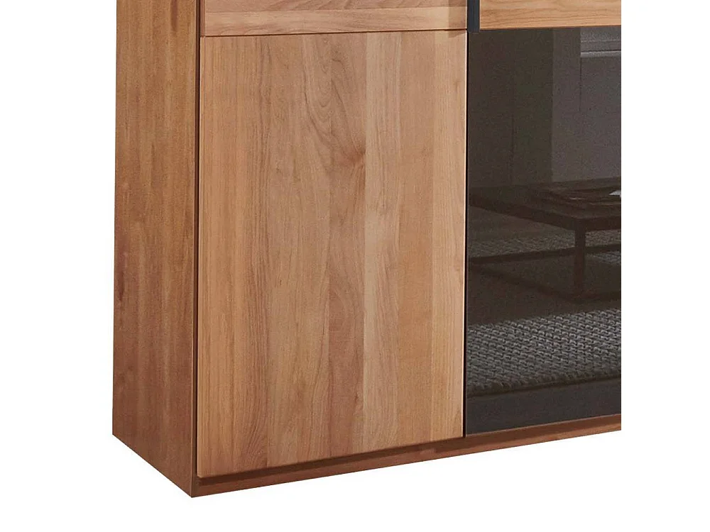 Kleiderschrank Schlafzimmerschrank in Erlefarben und Dunkelbraun