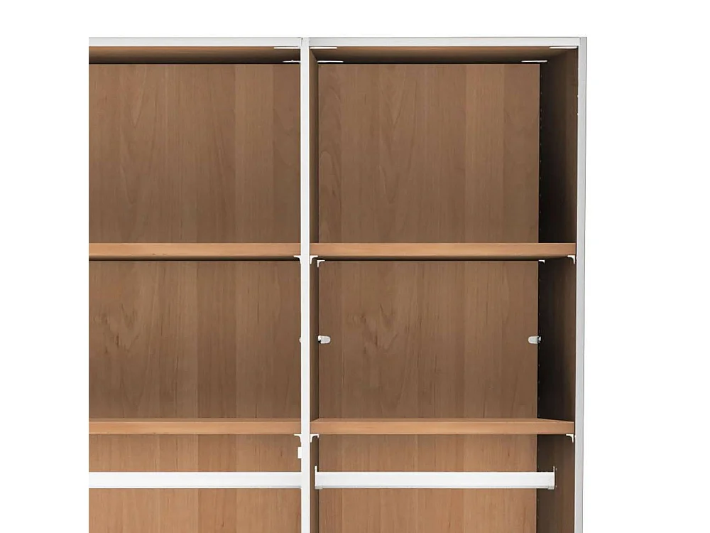 Kleiderschrank Schlafzimmerschrank in Erlefarben und Dunkelbraun