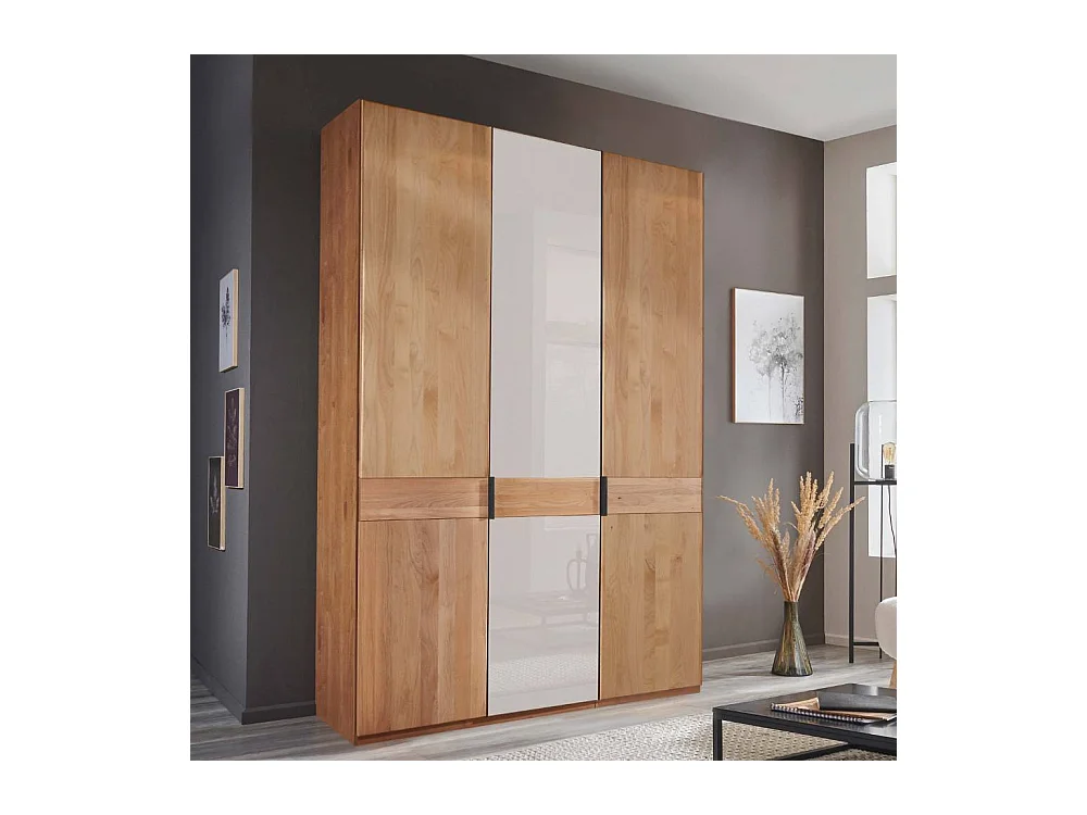 Drehtürenschrank Schlafzimmerschrank teilmassiv 148 cm breit