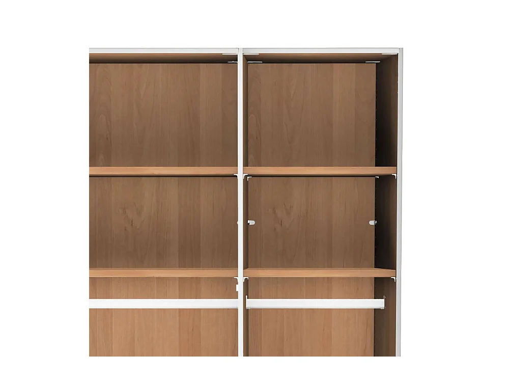 Drehtürenschrank Schlafzimmerschrank teilmassiv 148 cm breit