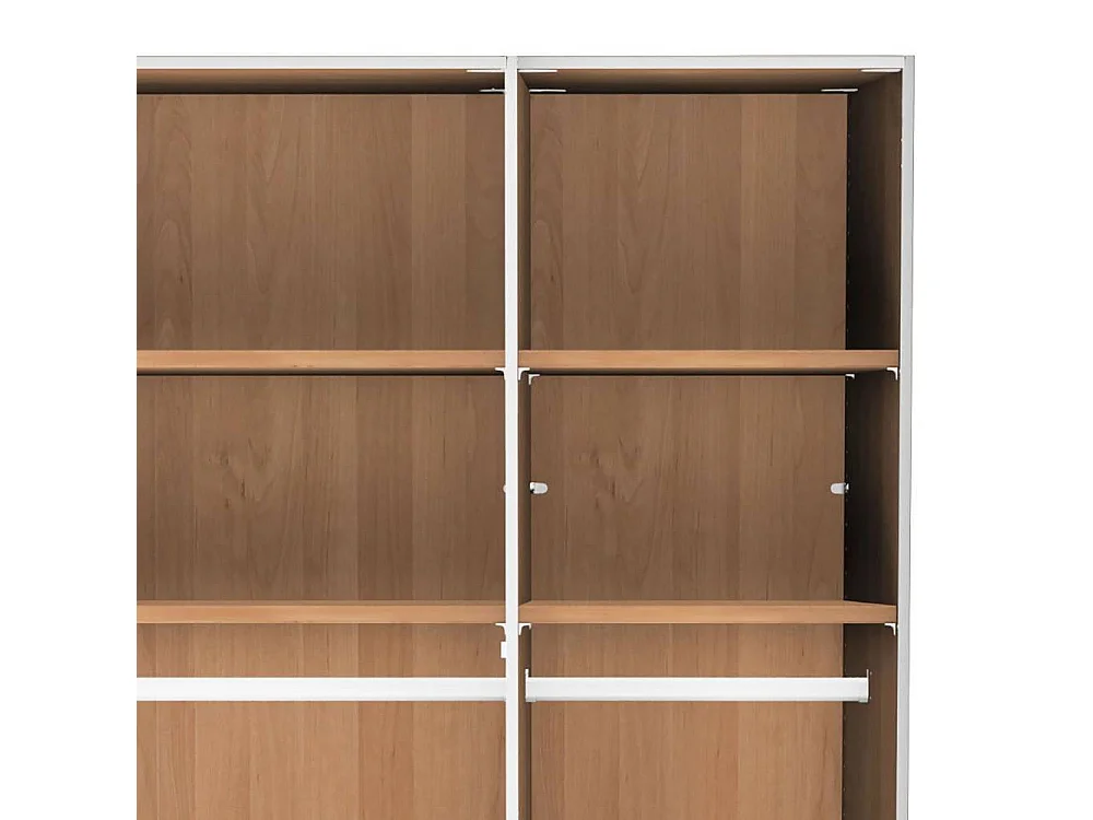 Drehtürenschrank Schlafzimmerschrank teilmassiv 148 cm breit