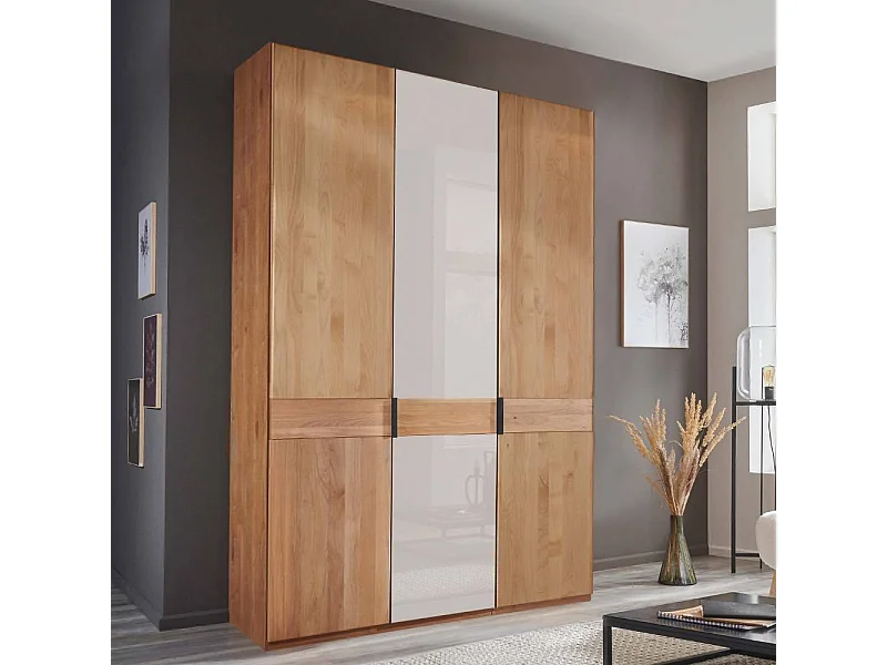 Drehtürenschrank Schlafzimmerschrank teilmassiv 148 cm breit