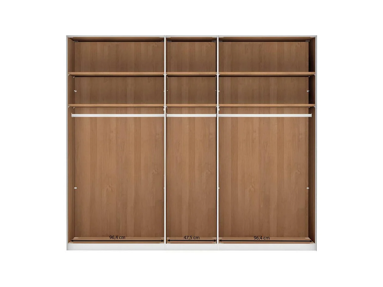 Drehtürenschrank Spiegelschrank teilmassiv in Erlefarben