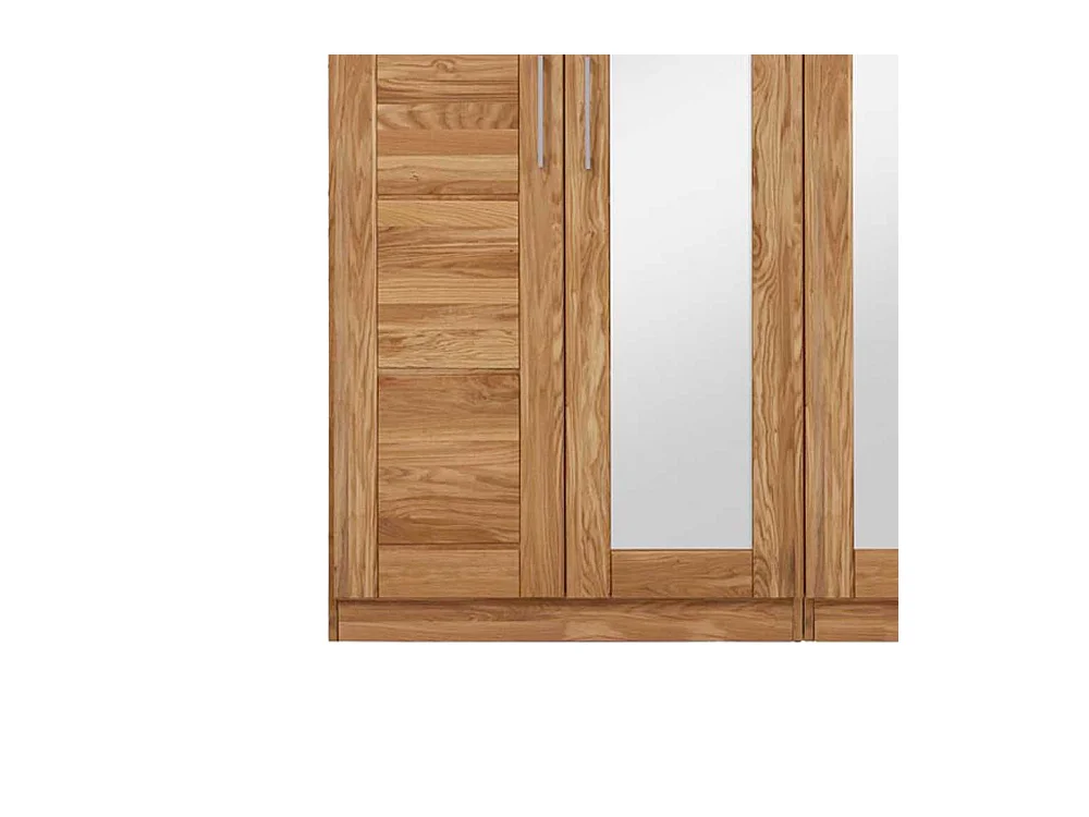 Drehtürenschrank aus Wildeiche Massivholz Spiegeltüren