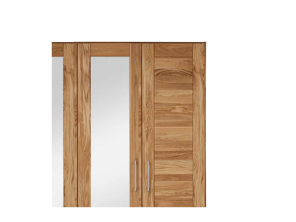 Drehtürenschrank aus Wildeiche Massivholz Spiegeltüren