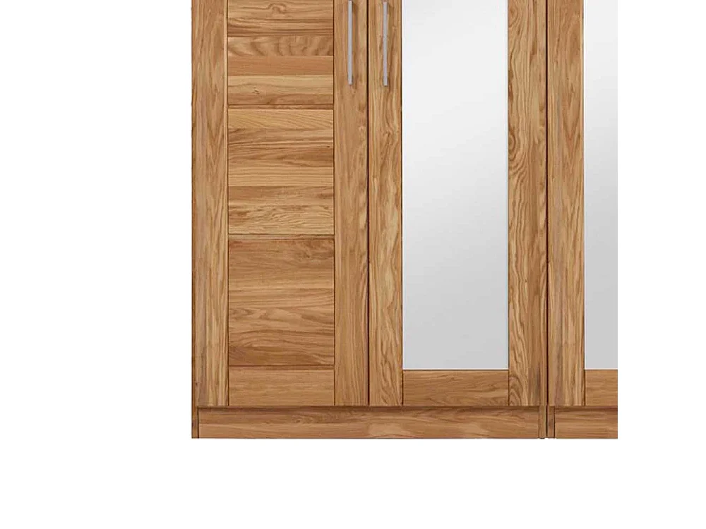 Drehtürenschrank aus Wildeiche Massivholz Spiegeltüren