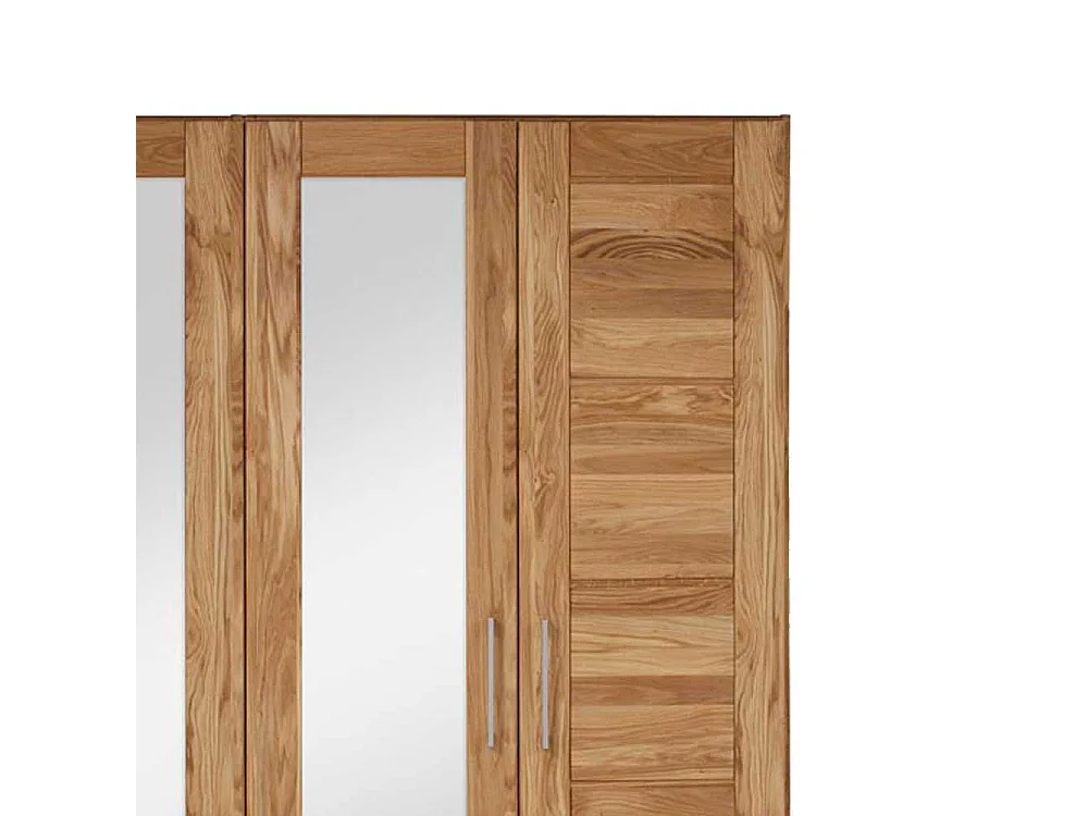 Drehtürenschrank aus Wildeiche Massivholz Spiegeltüren