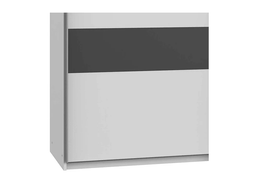 Moderner Gleittürenschrank in Dunkelgrau und Weiß Made in Germany