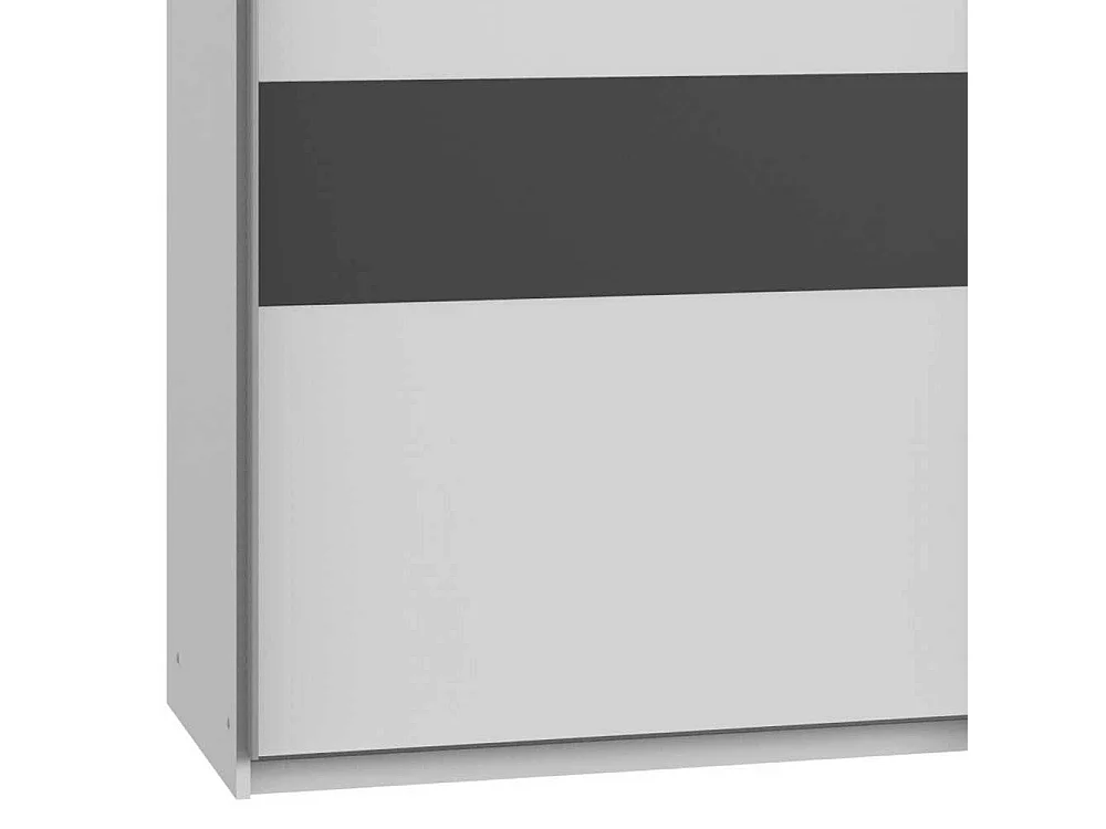 Moderner Gleittürenschrank in Dunkelgrau und Weiß Made in Germany