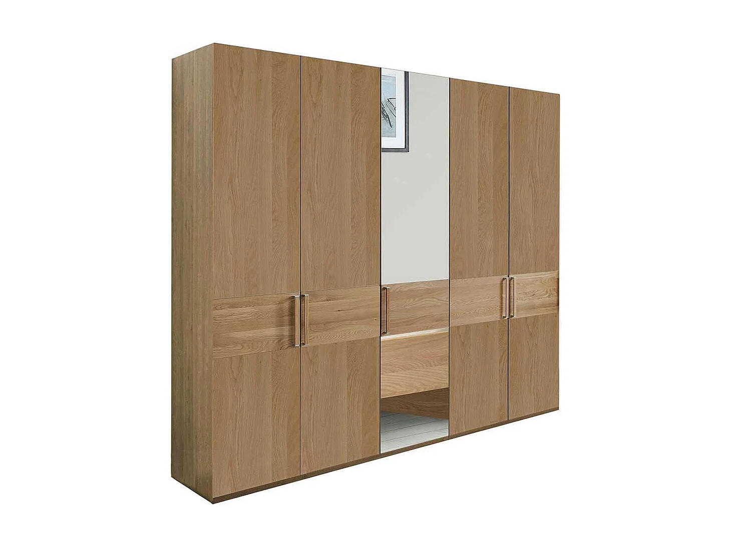 Drehtürenschrank 5-türig Eiche teilmassiv