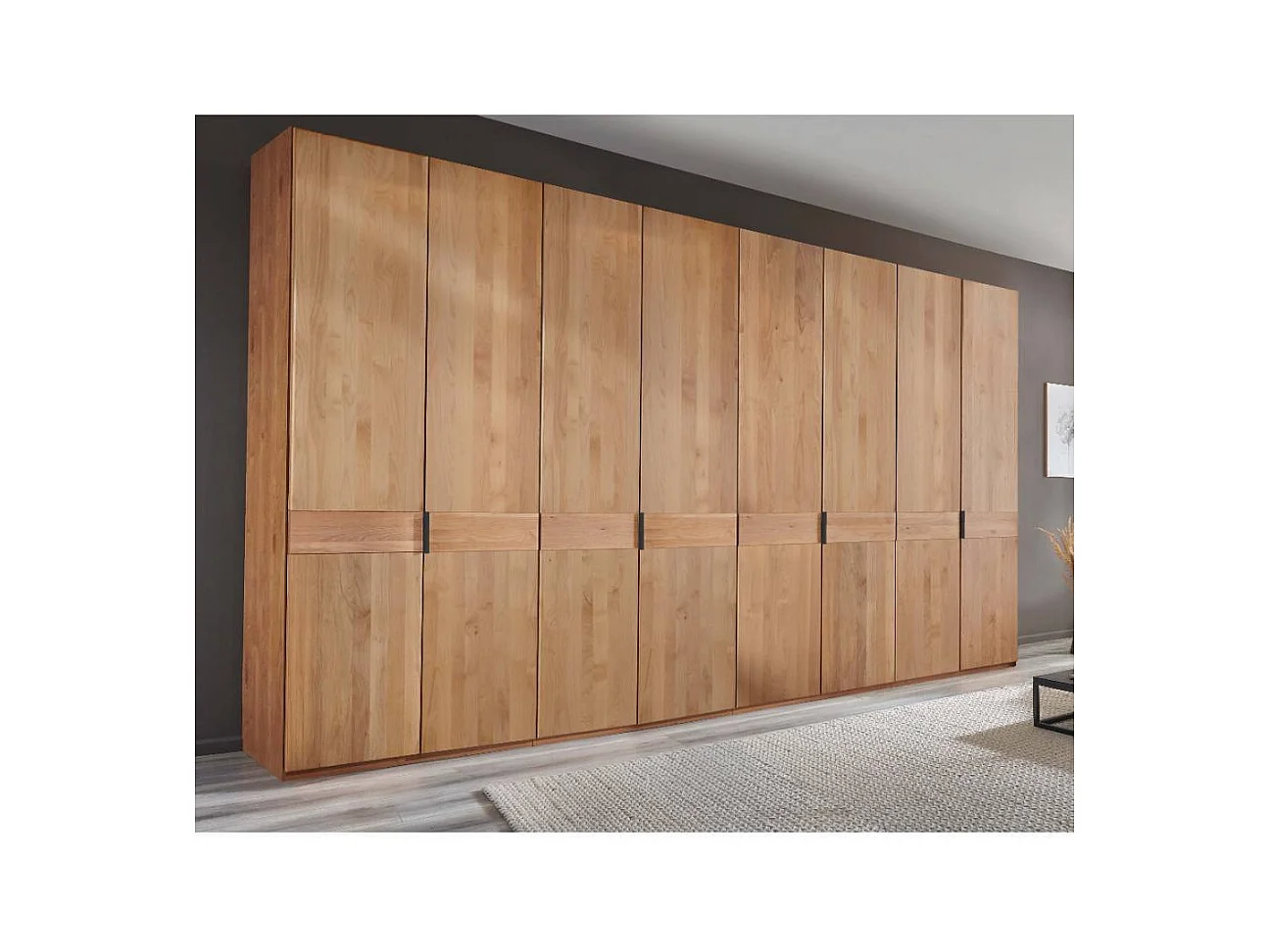 Kleiderschrank Kleiderschrankwand teilmassiv - 393 cm breit
