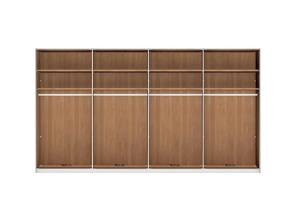 Kleiderschrank Kleiderschrankwand teilmassiv - 393 cm breit