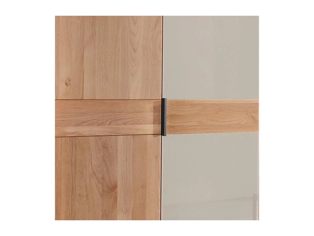 Drehtürenschrank Kleiderschrankwand in Champagner und Erlefarben