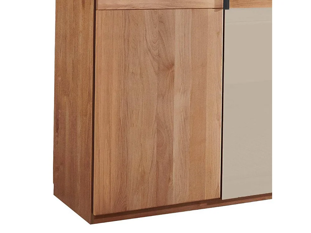 Drehtürenschrank Kleiderschrankwand in Champagner und Erlefarben