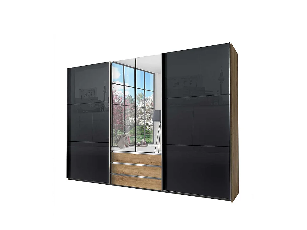 XL Schlafzimmerschrank mit Spiegeln Made in Germany 300 cm breit
