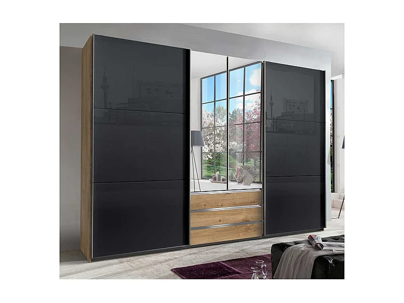 XL Schlafzimmerschrank mit Spiegeln Made in Germany 300 cm breit