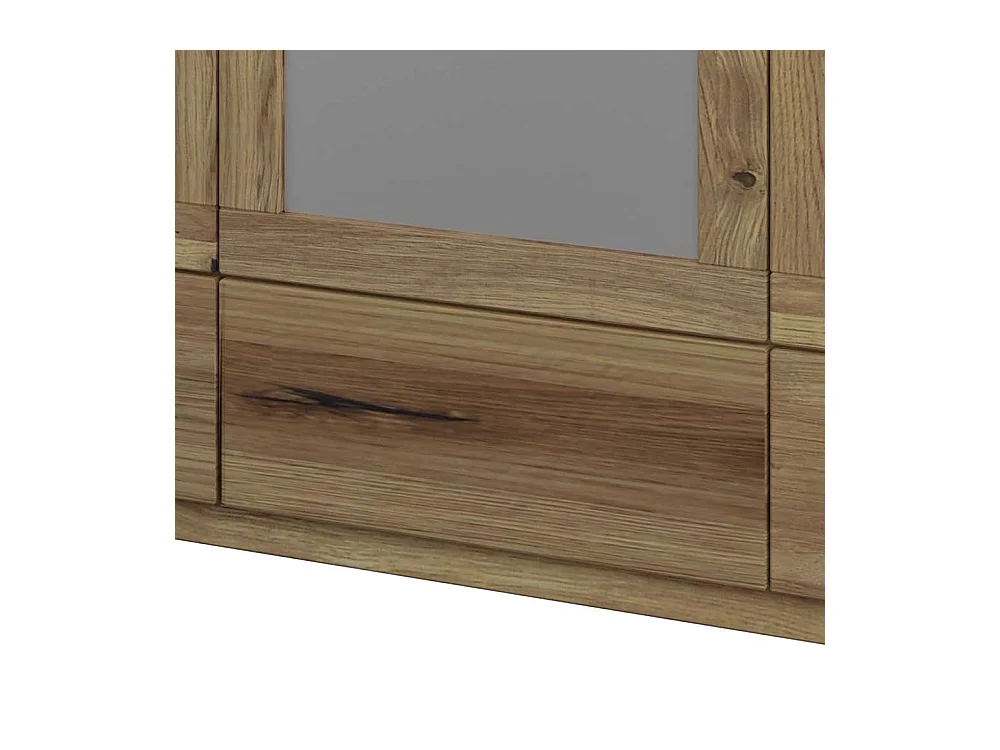 Kleiderschrank Massivholz Schrank Holz mit Drehtüren und Spiegel Türen