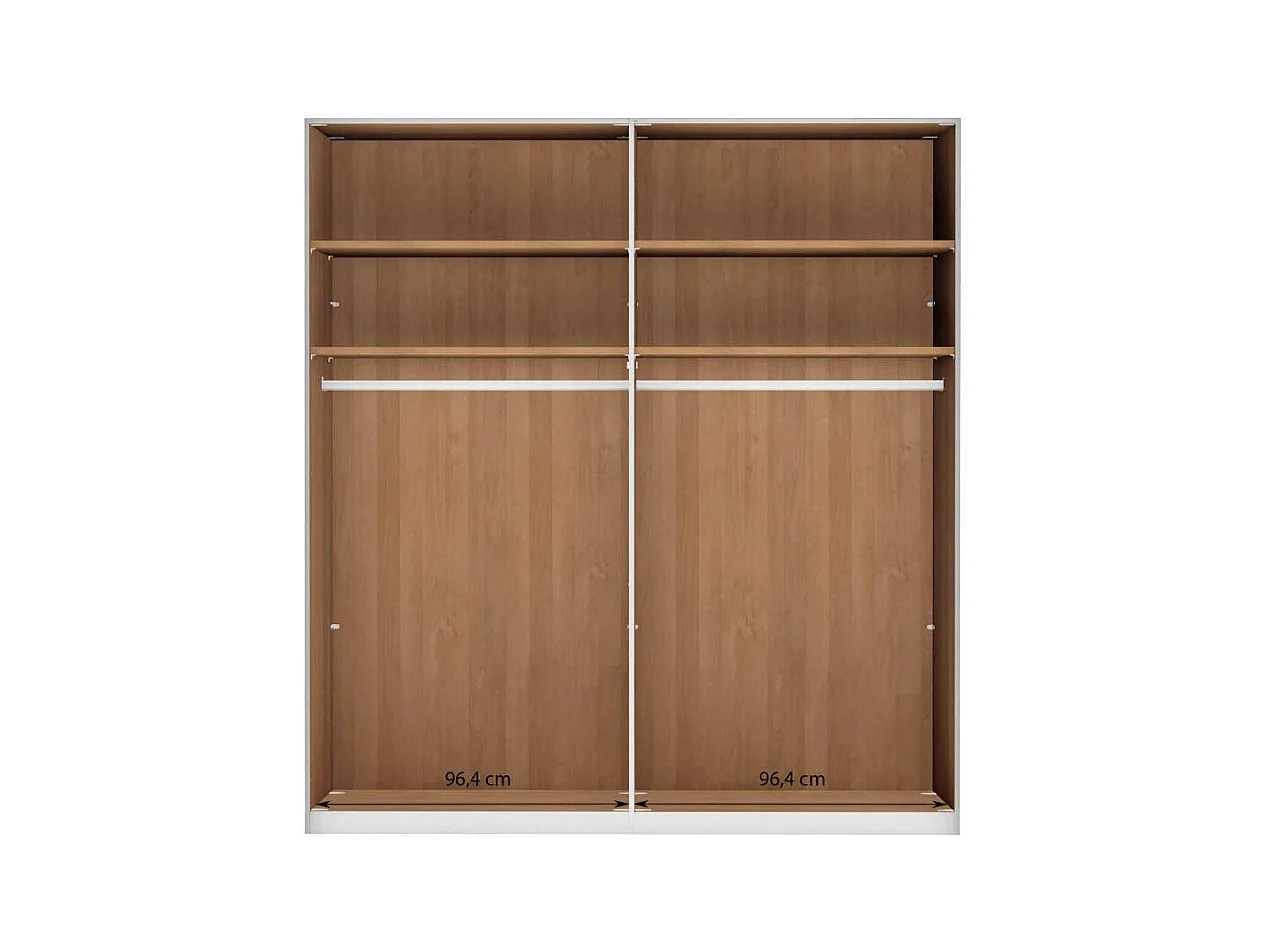 Kleiderschrank Moderner Schrank in Erlefarben und Weiß