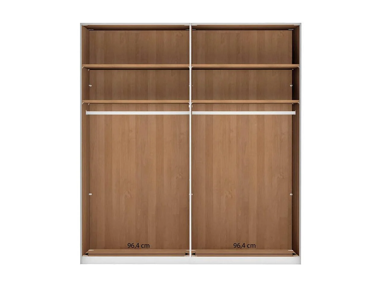 Kleiderschrank Moderner Schrank in Erlefarben und Weiß