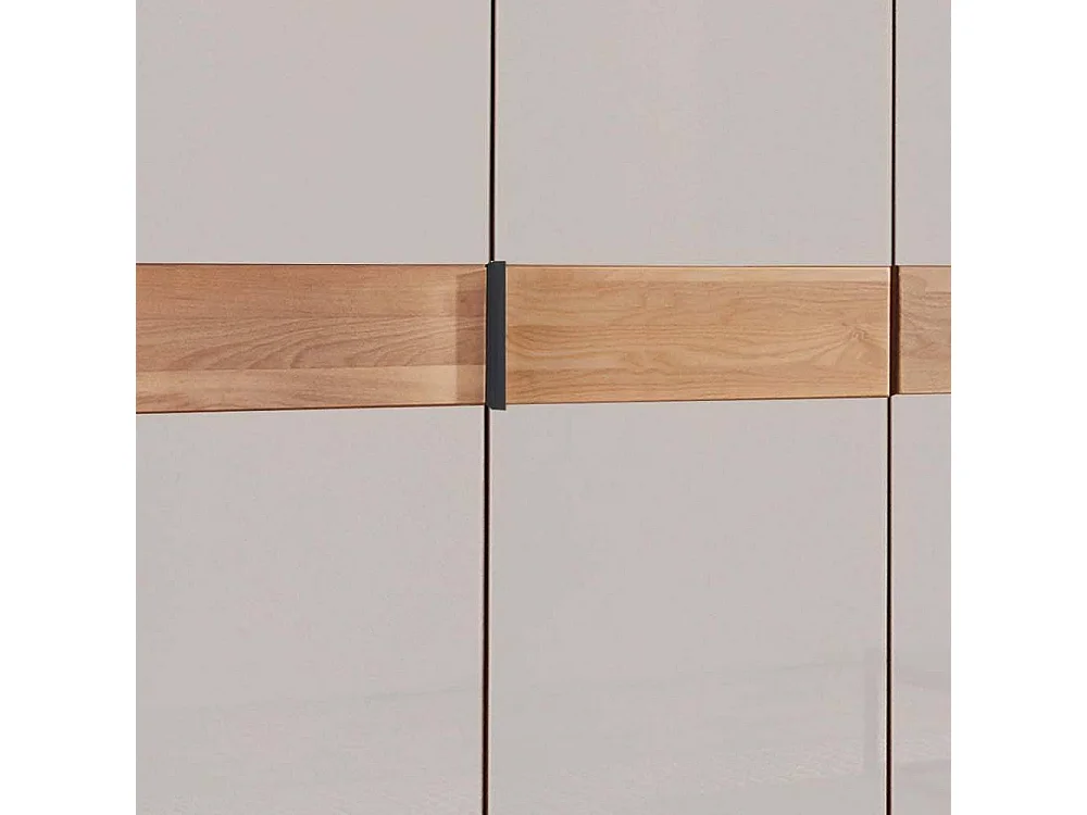 Kleiderschrank Moderner Schrank in Erlefarben und Weiß