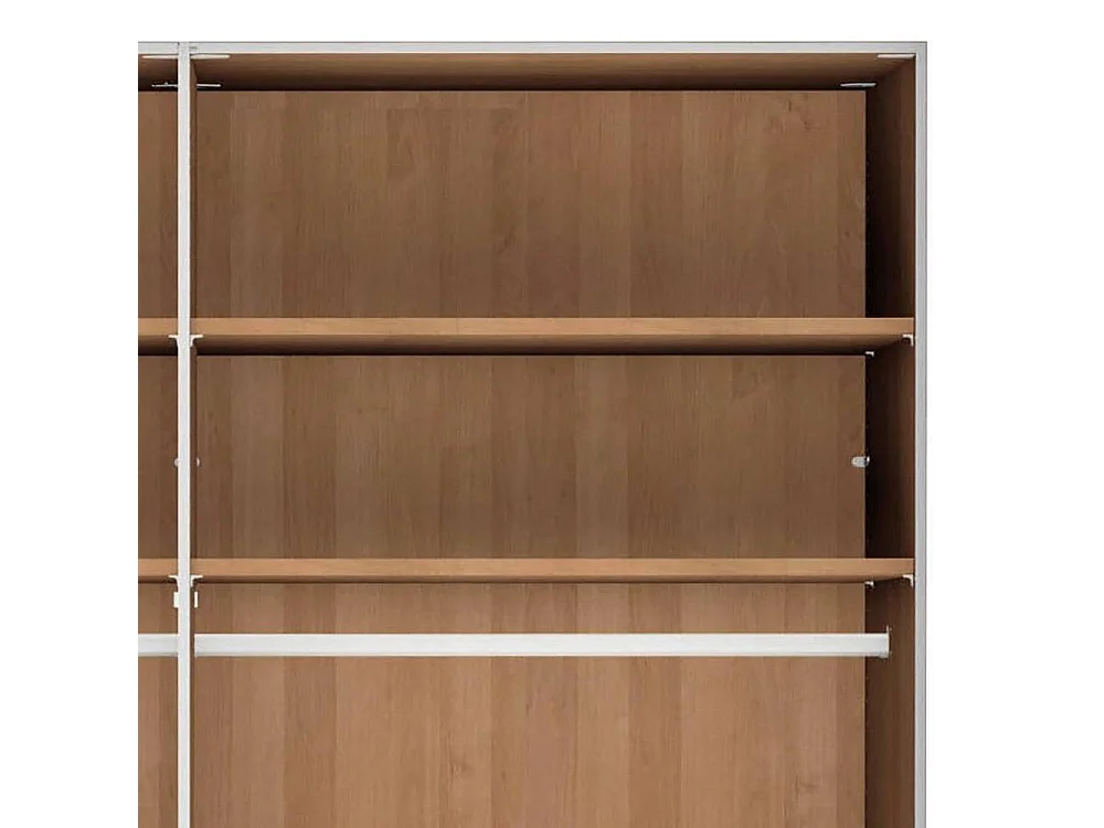 Kleiderschrank Moderner Schrank in Erlefarben und Weiß