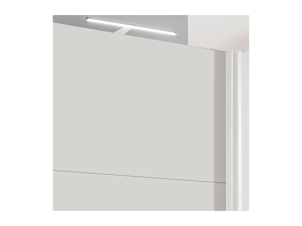 Schwebetürenkleiderschrank in Weiß Spiegeltür