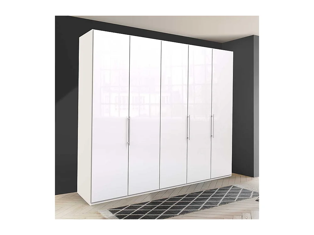 Panorama Kleiderschrank in Weiß glasbeschichtet Made in Germany