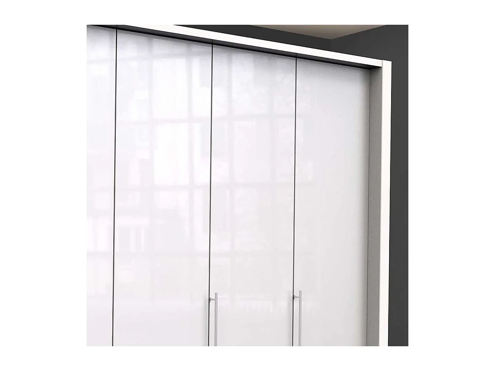 Panorama Kleiderschrank in Weiß glasbeschichtet Made in Germany