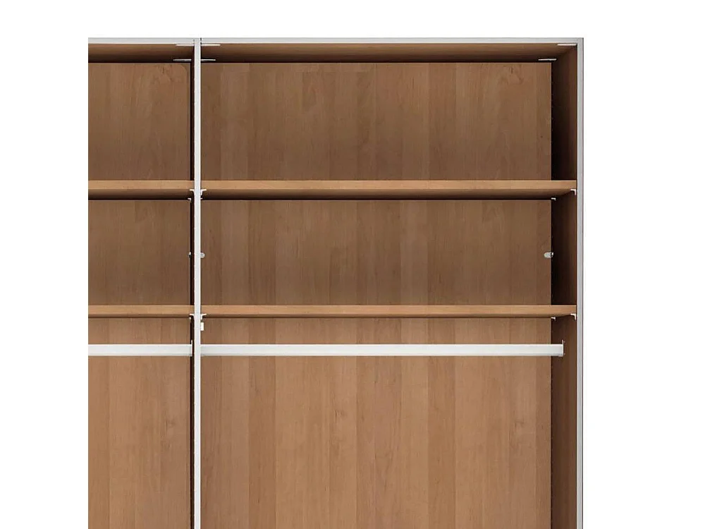 Schlafzimmerschrank Drehtürschrank in Champagner und Erlefarben